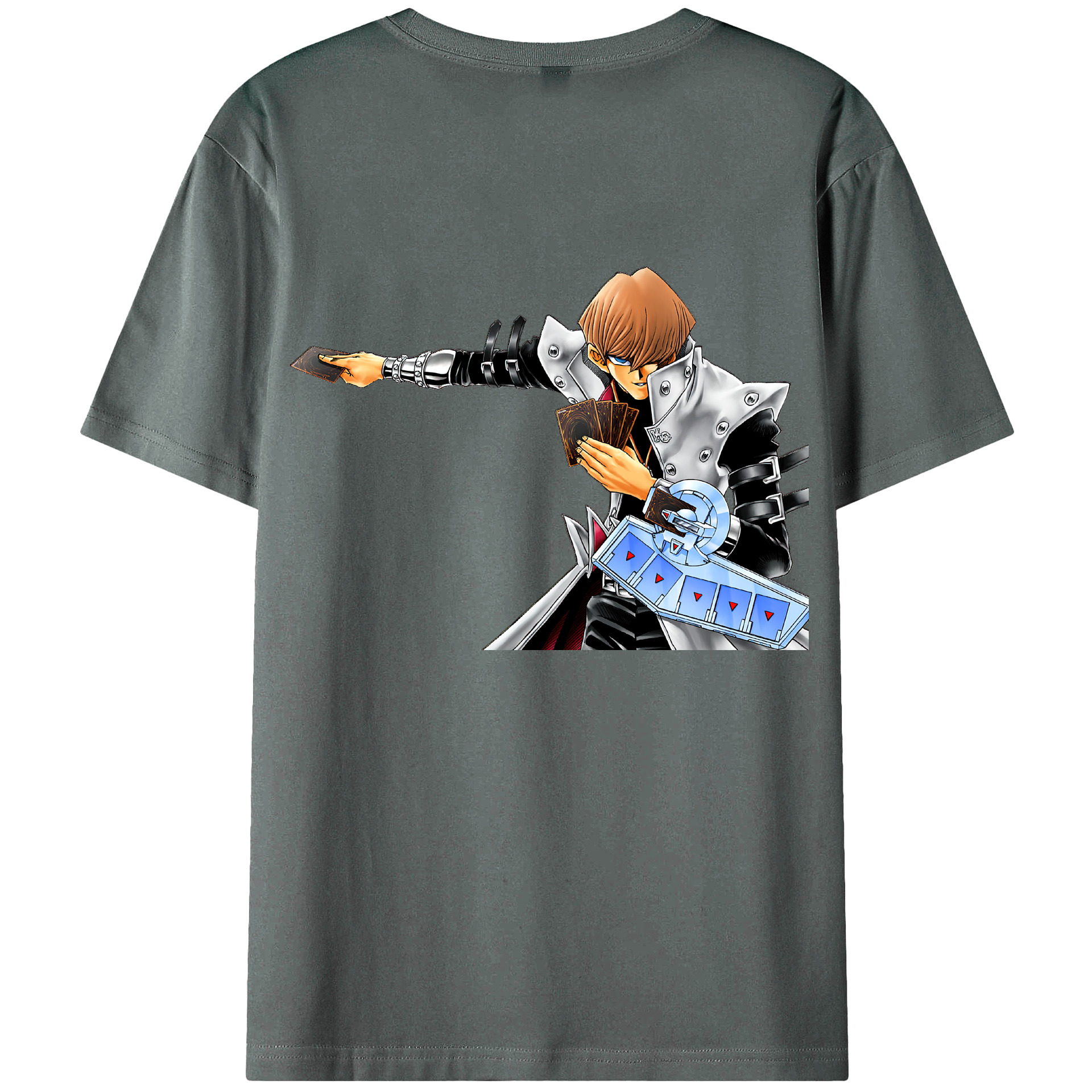 （画像用） 遊☆戯☆王 Yu-Gi-Oh! 綿100％ メンズ半袖Tシャツ（バックプリント） 通気性